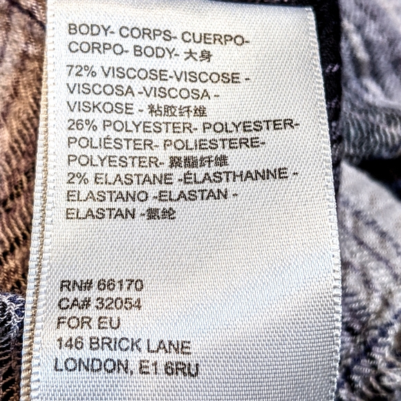 Urban Outfitters M navy plaid Juliette tunic mini top balloon sleeves sexy cute - Picture 8 of 8